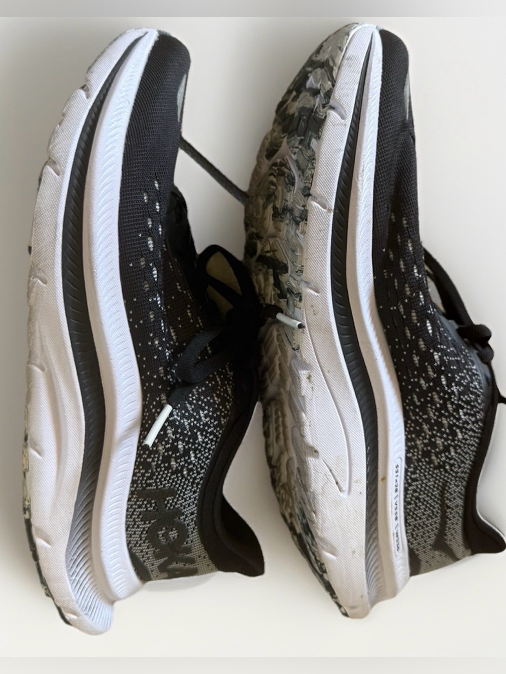 Hoka Kawana Black White Running Shoes Size 6B - Picture 3 of 8